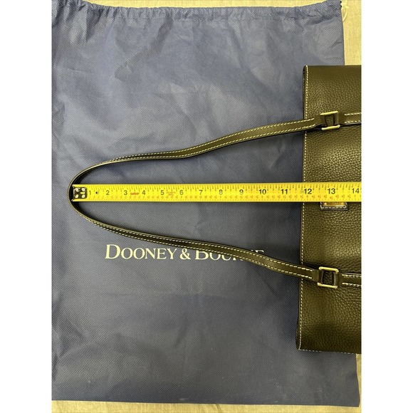 Dooney & Bourke Black on Black Pebble Leather Shopper Tote Bag Purse FS Charity - Picture 12 of 16